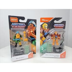 MEGA Construx Masters of the Universe MAN AT ARMS & BEAST MAN SERIES 4 & 2 MOTU
